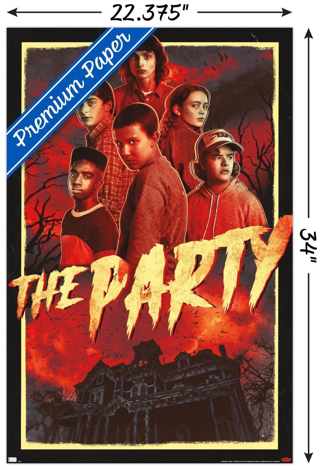 Netflix Stranger Things: Season 4 - The Party Wall Poster with Magnetic Frame