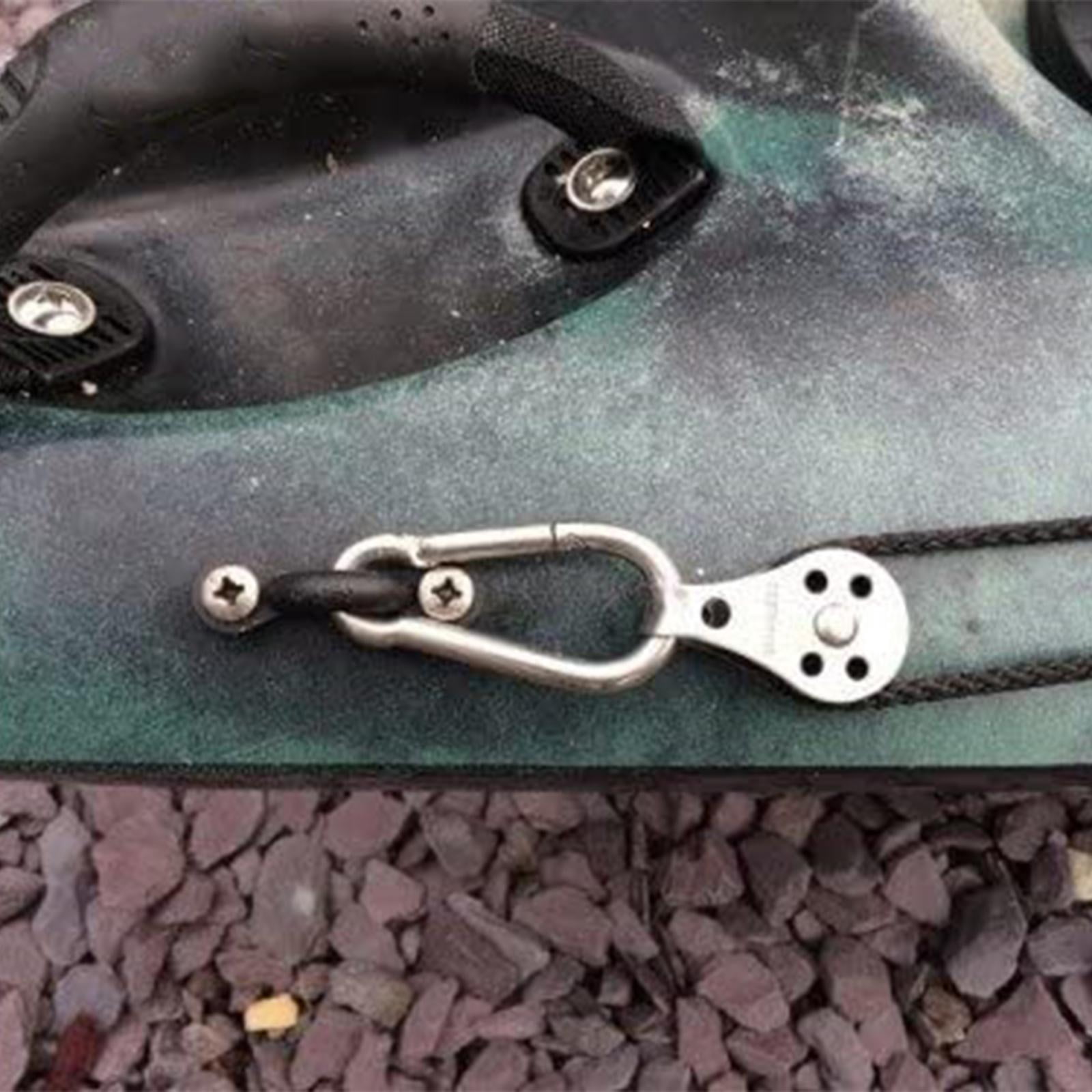 Kayak Anchor Trolley ft Rope Pulleys Nuts Deck Rigging Set Rivets Screws Pad Eyes Marine Canoe Water Sports