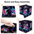 thumbnail image 4 of Robot Unicorn Attack Large Capacity Foldable Clothes Storage Basket Organizer Bins, Storage Bins with Handle, 10.8"x10.5"x10.6, 4 of 6