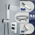 thumbnail image 2 of Cobbe Shower Set 12-inch Rainfall Shower Head with Handheld Sprayer Shower system for Bathroom Rough-in Valve Body and Trim Included Chrome, 2 of 10