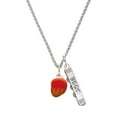 thumbnail image 1 of Delight Jewelry Silvertone 3-D Enamel Mango Silvertone Best Friends Forever Bar Charm Necklace, 23", 1 of 4