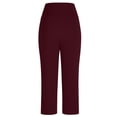 thumbnail image 6 of Stamzod Yoga Capris for Women with Pockets High Waisted Stretch Capri Pants Summer Casual Cropped Trousers 2026 Red-3 XXL, 6 of 9