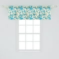 thumbnail image 2 of Ambesonne Blue Window Valance, Hexagonal Abstract Grunge, 54" X 18", Turquoise White, 2 of 3