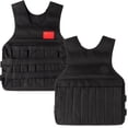 thumbnail image 2 of Chaleco de entrenamiento con peso ajustable para ejercicio físico, con capacidad de 20 kg (negro), 2 of 12
