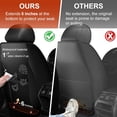 thumbnail image 3 of LAONNVIR Car Seat Cover Leather Full Set Fit for Chevy Malibu 2009-2025 Breathable Leather Front Back Seat Car Seats Cover(Black&Grey), 3 of 9