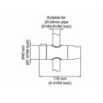 thumbnail image 3 of Replaceable Hand Shower Holder, Shower Head Holder, Chrome Abs (silver), 3 of 3
