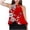 Z10#Red, variant on Ichuanyi Halter Flowy Tops for Women Summer Striped Sleeveless Shirts Blouse Casual Tank Tops Ruffle Hem Tops for Juniors