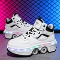 thumbnail image 6 of Roller Skates for Women Men, Shoes with Wheels for Girls, Kick Rollers Shoes Retractable for Boys, Adult Parkour Quad Roller Shoes, Inline Skates Children's Outdoor Skates, 6 of 21