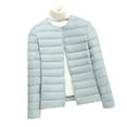 thumbnail image 5 of successthop Womens Quilted Down Jacket Lightweight Outwear Snap Cold Weather Long Sleeve Coat Solid Winter Clothes Blue, 5 of 6