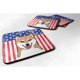 thumbnail image 1 of ""Caroline'S Treasures Bb2155Fc Posavasos de espuma con bandera estadounidense y Shiba Inu (juego de 4) 3.5"""" Multicolor"", 1 of 1