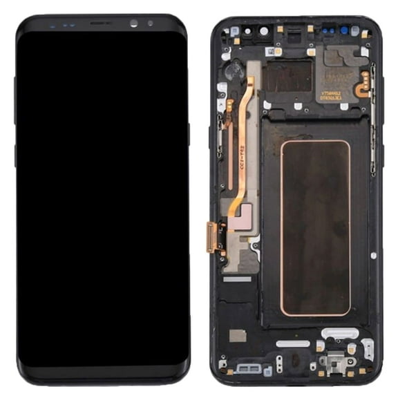 Replacement OLED Display Screen Digitizer Assembly With Frame For Samsung Galaxy S8  Plus G955 - Black