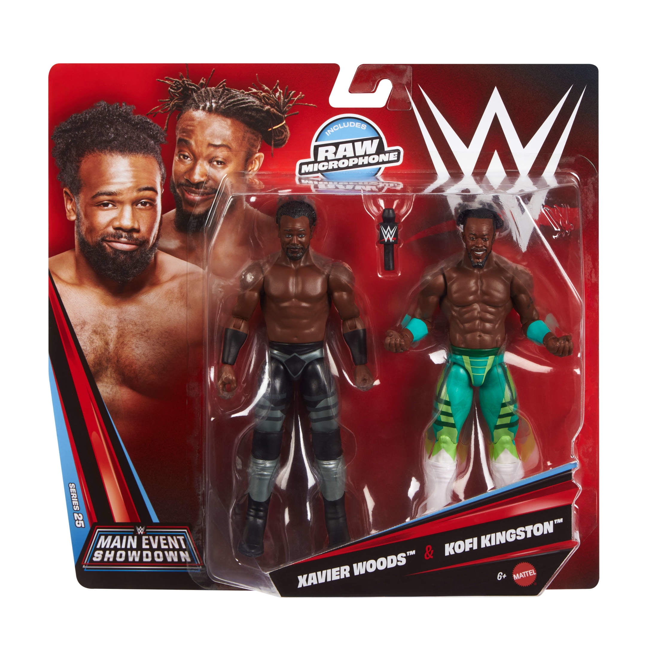 WWE Main Event Showdown Kofi Kingston & Xavier Woods Action Figures Set, Series #25, 6-inch