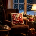 thumbnail image 2 of KFUIRDE Christmas-Printed Cushion Cover 18x18in, 3D Printed Sofa Pillow with Festive Christmas Theme, Decorative Cushion Case for Couch Living Room, Xmas Holiday Home Decor E, 2 of 5