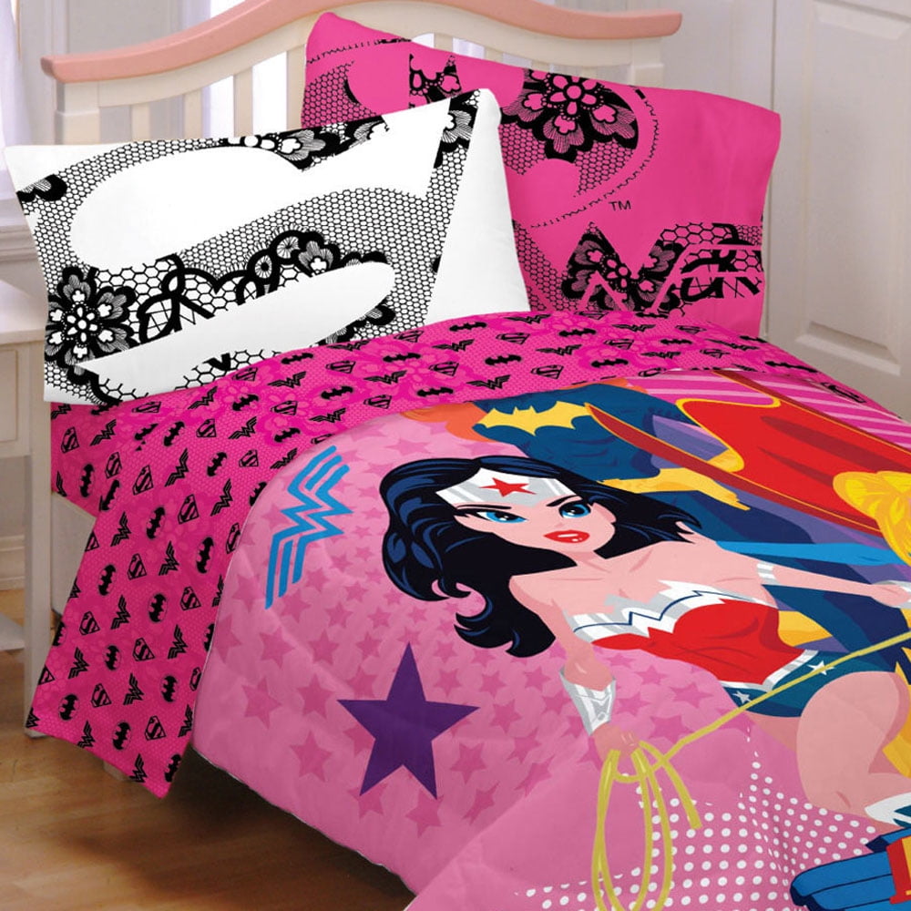 Justice League Twin Bedding Justice Girl Awesome Power Bed