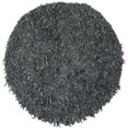 thumbnail image 1 of Safavieh Leather Shag Grey Shag Rug - Round 4', 1 of 1