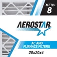 thumbnail image 2 of Aerostar 20x20x4 MERV 8 Deep Pleat Air Filter, AC Furnace HVAC, 2 Pack, 2 of 6