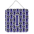 thumbnail image 1 of Letter I Football Purple & White Wall or Door Hanging Prints, 1 of 1
