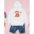 thumbnail image 3 of Monkey Sitting Hoodie Juniors -Image by Shutterstock,  Medium, 3 of 4