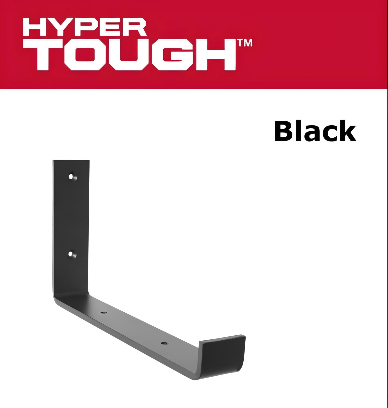 Hyper Tough 10 inch Black Steel L-Shape Mounting Bracket，1 Pack
