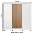 thumbnail image 3 of Ropero Closet Madesa Royale 3 Puertas B/M/B CP 228 cm de altura x 231 cm de ancho x 55 cm de profundidad, 3 of 5