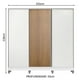 thumbnail image 3 of Ropero Closet Madesa Royale 3 Puertas B/M/B CP 228 cm de altura x 231 cm de ancho x 55 cm de profundidad, 3 of 5