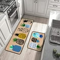 thumbnail image 2 of Summer Pineapple Kitchen Rug Set,Modern Colorful Abstract Pineapple Runner Rugs with Rubber Backing,Throw Rugs Washable for Kitchen Sink,Laundry Room,Standing Desk,Indoor Cute Home Decor, 2 of 5