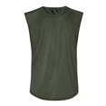 thumbnail image 4 of Summer Men's Solid Color Printed Sweat-absorbing Breathable Shoulder Expanding Sleeveless Vest L, 4 of 5