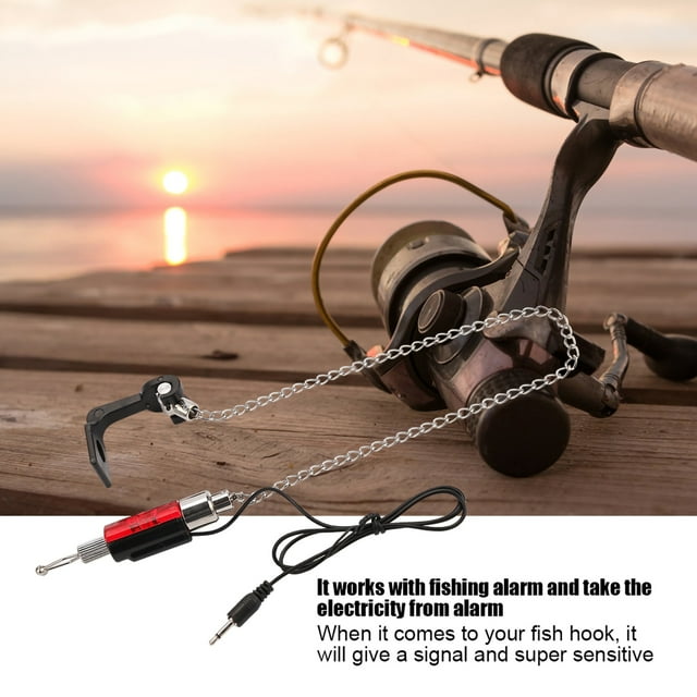 Super Sensitive LED Illuminated Fish Bite Alarm, Easy Mount Fishing Tackle Indicators Accessory