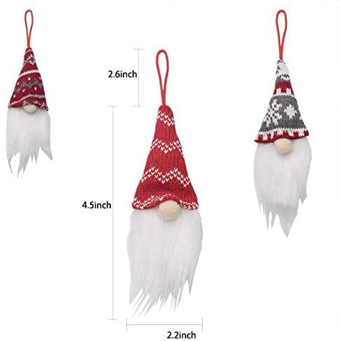 Christmas Handmade Swedish Gnome Santa Elf Dwarf Long Bread Plush Doll for Commercial Show Window&Family Party Gifts&Christmas Tree Office Table Decoration/As Photographic Props