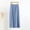 Blue, variant on Women's Silk Pants Elastic Waist Pants Loose Plus Size Pants Elastic Waist Pocket Trousers Light Blue 5X