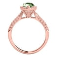 thumbnail image 4 of Mauli Jewels Rings for Women 1.55 Carat Diamond and Pear Shaped Green Amethyst Ring 4-prong 10K Rose Gold, 4 of 7