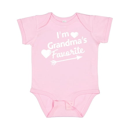 

Inktastic I m Grandma s Favorite with Arrow and Hearts Gift Baby Boy or Baby Girl Bodysuit