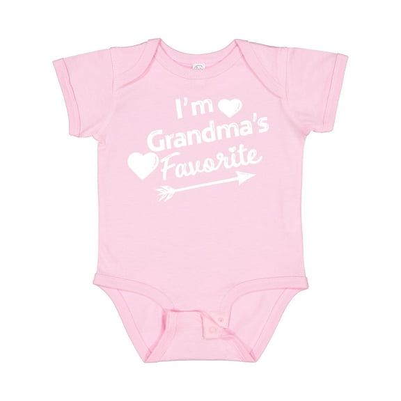 Inktastic I'm Grandma's Favorite with Arrow and Hearts Boys or Girls Baby Bodysuit