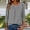 Black, variant on Xdegoge Womens 3/4 Sleeve Tops and Blouses Casual Plaid Print Crewneck Pleated Tops Comfortable Fall Fashion Loose Daily Tees