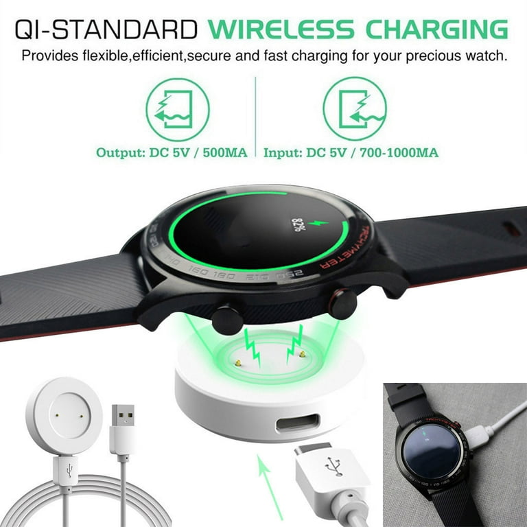 Qi Wireless USB Cable Charging Dock Power Charger For Huawei Watch GT2 Wristbands Sweatbands Women