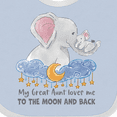 thumbnail image 4 of Inktastic My Great Aunt Loves Me to the Moon and Back Boys or Girls Baby Bib, 4 of 4