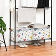 thumbnail image 3 of Yayeee Foldable Storage Basket for Shelves with Handles Set of 2 Waterproof Cloth Bins, Colorful Geometric, 3 of 7