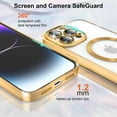 thumbnail image 5 of for iPhone 13 Pro Max Case Clear with MagSafe Full Protection Case Compatible with Camera Lens Protector Elegant Anti-Scratch Case Cover 6.7 Inch - Gold, 5 of 18