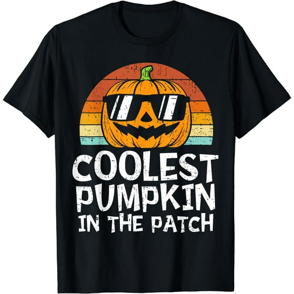 Coolest Pumpkin In The Patch Toddler Boys Halloween Costume T-Shirt