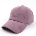 thumbnail image 4 of Solid Faux Suede Baseball Cap JIANLAI Adjustable Curved Brim Dad Hat Soft Textured Plain Casual Headwear for Daily Walking Shopping Travel Outdoor Activities, 4 of 9