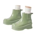 thumbnail image 3 of Bottes de Pluie Courtes Femmes Chaussures de Pluie Durables Semelle Chaussures Activités Extérieures Design Confortable Bottes en Caoutchouc Femmes Vert 37, 3 of 9