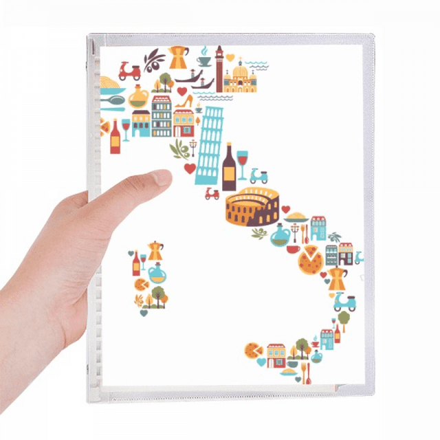 Carnet de Paysage Personnalisé Drapeau National d'Italie Journal Rechargeable Papeterie