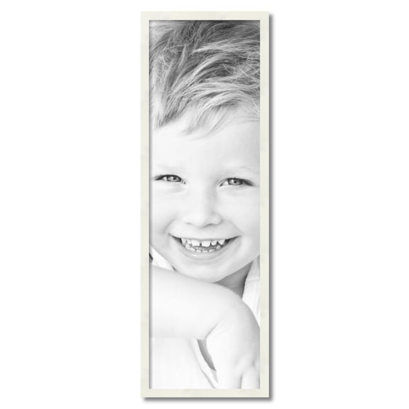 ArtToFrames 13" x 42" White Picture Frame, 13x42 inch White Wood Poster Frame (WOM-5140)