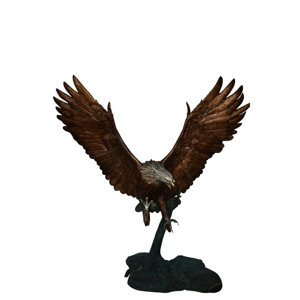Giant Eagle Catching His Prey In Action Bronze Statue Size 84 X 40 H Com Giant Eagle Catching His Prey In Action, Giant Eagle Patio Umbrellas