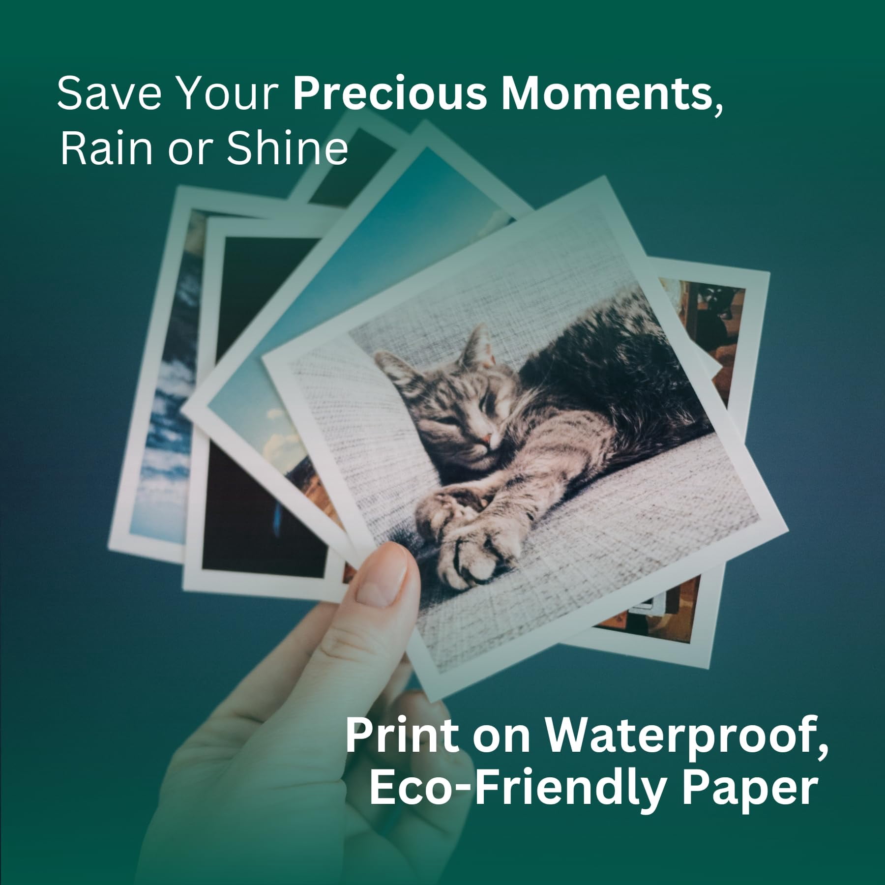 TerraSlate Waterproof Printer Paper | 10 Mil 120lb Cover | 8.5" x 14" Legal Size | Laser Printer Copy Paper | 50 Sheets