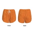 thumbnail image 5 of Lsque Orange Glitter Printed Women's Running Shorts with Liner Pockets,Elastic Quick Dry Workout Athletic Gym Yoga Shorts,Womens High Waist Shorts-XX-Large, 5 of 9