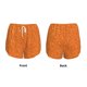 thumbnail image 3 of Balery Orange Glitter Pantalones cortos deportivos para mujer con forro y dos bolsillos, elásticos, para entrenamiento, gimnasio, yoga-Large, 3 of 7
