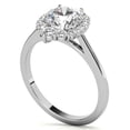 thumbnail image 6 of Auory Round Halo Diamond Engagement Ring in White Gold Plated for Women, 6 of 10