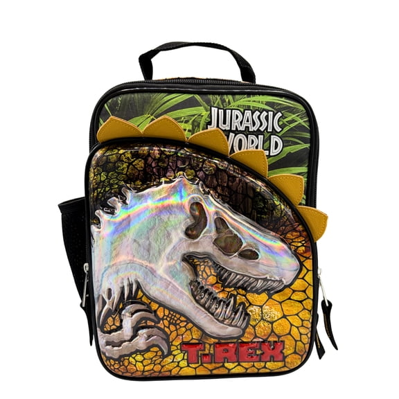 Jurassic World T. Rex Insulated Lunch Bag with Padded Handle - Blue Nylon