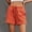 Orange, variant on Sakmal Straight Leg Shorts Womens High Waisted Gray Leisure Solid 5" Shorts with Pockets